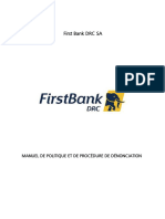 FirstBank DRC SA Politique de La Denociation