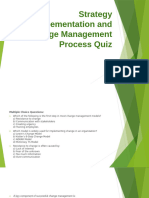 Strategy Implementation and Change Management Process Quiz SLIDES