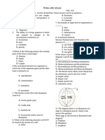 P V Second Term Examination SS1 Biology