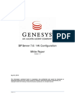 SIP Server 7.6 / HA Configuration White Paper: April 9, 2010