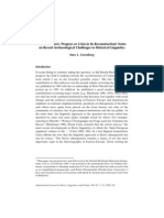 Common Slavic: Progress or Crisis in Its Reconstruction? Notes On Recent Archaeological Challenges To Historical Linguistics