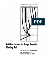 Friction Factors For Large Conduits Flowing Full