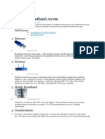 Types of Broadband Access