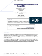 Design & Operation of A Selective Sweetening Plant Using MDEA