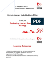 Evaluating Human Resource Strategy