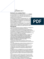 Accounting Standard (As) 1 Disclosure Ofaccounting Policies: (Issued 1979)