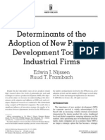 Determinants of The Adoption of New Product Development Tools by Industrial Firms