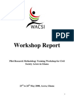 Policy Research Methodology Workshop Narrative Report - Accra, Ghana (May 2008)