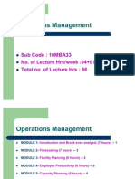 Operations Management - 2011