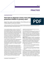 Practice: How Best To Diagnose Urinary Tract Infection in Preschool Children in Primary Care?