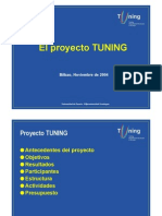 Proyecto Tuning Europa Reunion de Bilbao Nov 2004