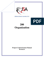 200 Organization: Project Control System Manual