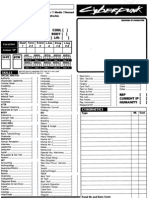 Cyberpunk 2020 - Character Sheet