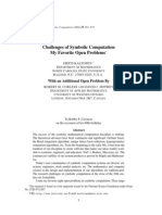 Challenges of Symbolic Computation My Favorite Open Problems