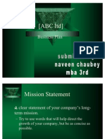 (ABC LTD) : Business Plan