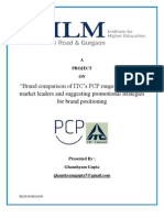 "Brand Comparison of ITC's PCP Range With Current Market Leaders and Suggesting Promotional Strategies For Brand Positioning