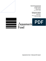 Aquamarine Fund February 2012 Letter