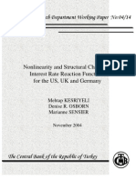 Nonlinearity and Structural Change in Interest Rate Reaction Functions For The US, UK and Germany