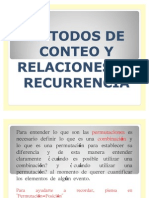 Métodos de Conteo y Relaciones de Recurrencia