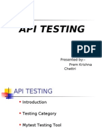 Api Testing: Presented By:-Prem Krishna Chettri