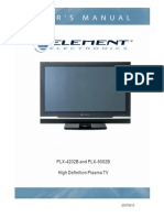 PLX-4202B and PLX-5002B High Definition Plasma TV