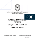 Quality Management Project On Quality Tools of "Ford Motors"