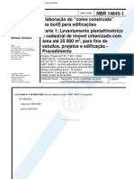 NBR 14645-1 - 2000 - Elaboração Do Como Construido (As Built)