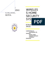 Wireles S Home Security System: R.N. Modi Engineering College, Kota