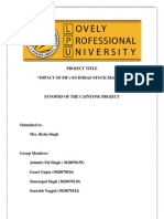 Project Title "Impact of Fii'S On Indian Stock Market"