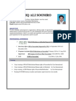 Tariq Ali Soomro CV