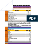 Tabla de Cálculo Materiales Drywall y Cielo Raso