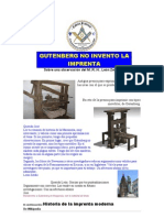 Gutenberg No Invento La Imprenta