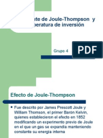 Coeficiente de Joule-Thompson y Temperatura de Inversión