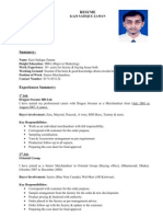 Resume-Kazi Sadique Zaman