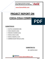 Final Report On Coca Cola