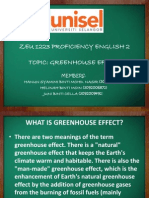 Zeu 1223 Proficiency English 2 Topic: Greenhouse Effect