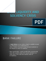 Bank Liquidity and Solvency Crisis