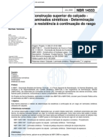 NBR 14553 - Construcao Superior Do Calcado - Laminados Sinteticos - Determinacao Da Resistencia A