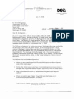 DEQ Letter Dated 07-10-06 - Regarding Michigan Ship Pollution Laws, Cargo Sweepings.