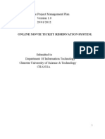 Software Project Management Plan 29/01/2012: Online Movie Ticket Reservation System