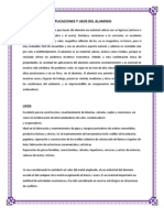 Aplicaciones y Usos Del Aluminio