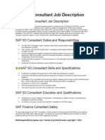 SAP SD Consultant Job Description in Word Format