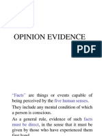 Opinion Evidence