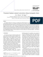 Transient Laminar Natural Convection Along Rectangular Ducts