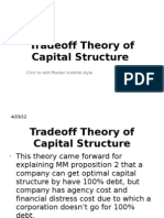 Tradeoff Theory of Capital Structure