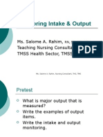 Monitoring Intake & Output