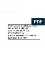 Customer Satisfaction of Mobile Netwrok Companies in Bangladesh