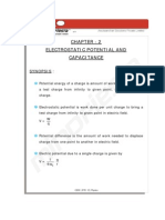 Chapter - 2 Electrostatic Potential and Capacitance: Synopsis