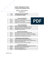 Syllabus - MBA IV SEM Executive - Retail - 2012