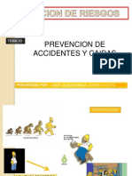 Diapositiva de Prevencion de Accidentes y Caidas